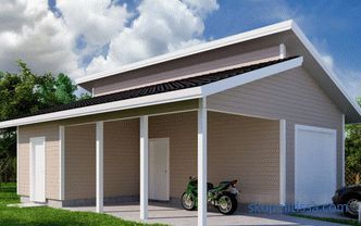Projekti garaža s hozblok (s ekonomskim dijelom): opcije za zgrade