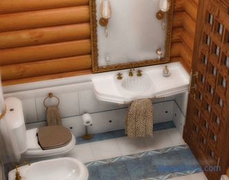 Kupaonica u kućici u drvenoj kući 