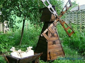 Dekorativni mlin za vrt - izrada mlina za vrt (+ foto)