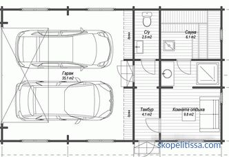 standardni projekt garaže za jedan automobil